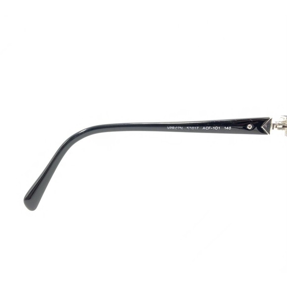 Prada VPR 07N ACF-1O1 Black Clear Rectangle Eyeglasses Frames 53-17 140 Italy - Picture 10 of 12